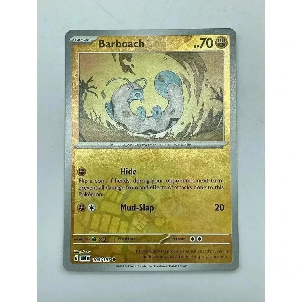 Barboach 108/197 Obsidian Flames Pokemon TCG‎ Reverse Holo Mint Unplayed